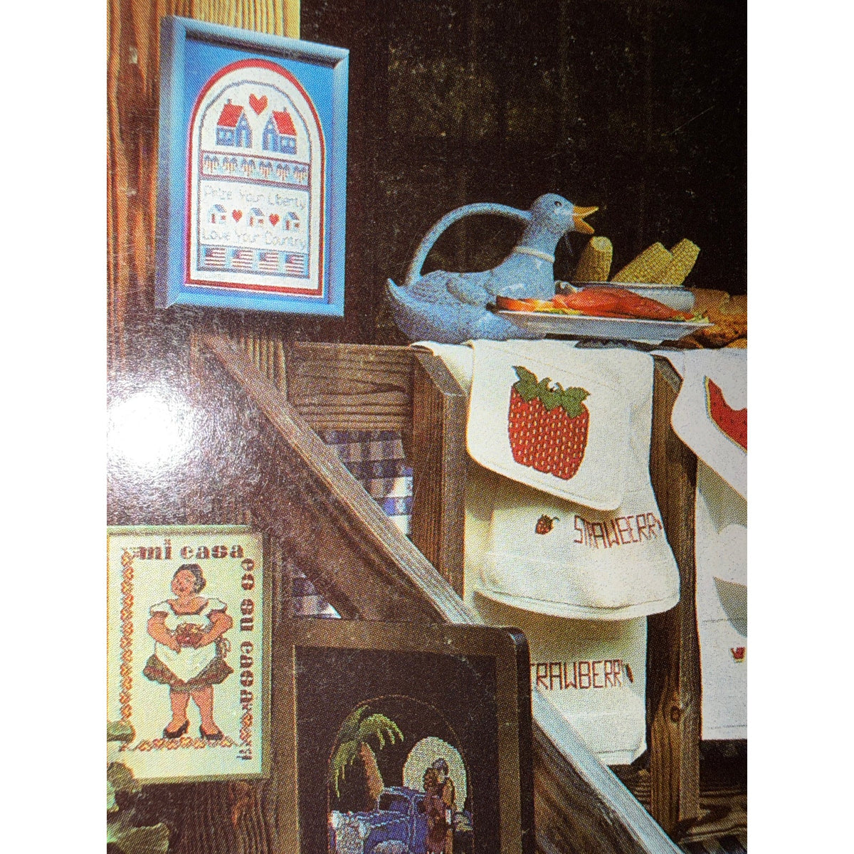 Just CrossStitch July August 1987 Patriotic Patterns NOS