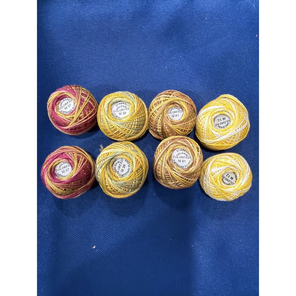 Valdani Pearl Cotton Goldenberry Harvest 8 Ball Thread Collection