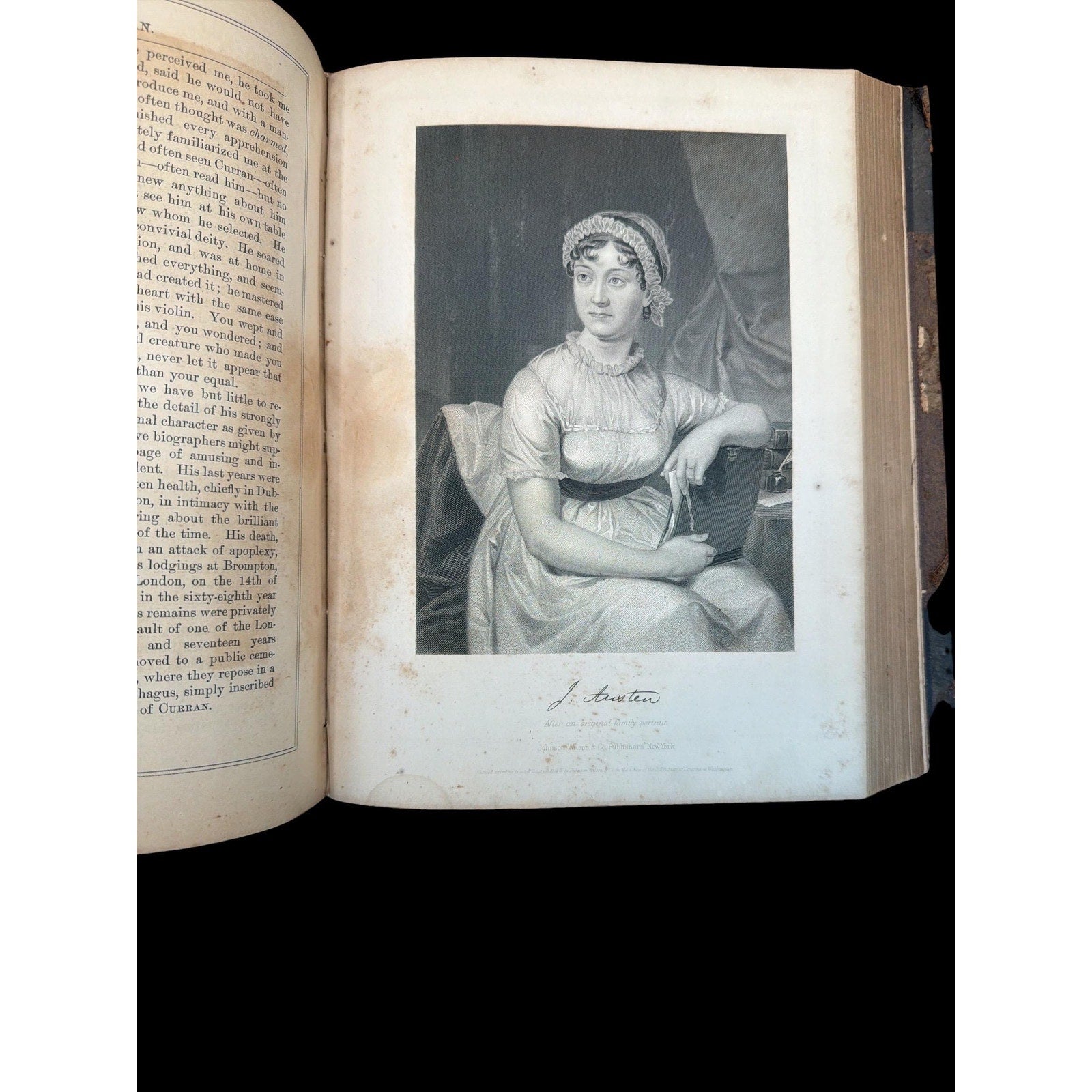 Antique 1873 Portrait Gallery Book: Eminent Men & Women, Steel Engravings Volume I