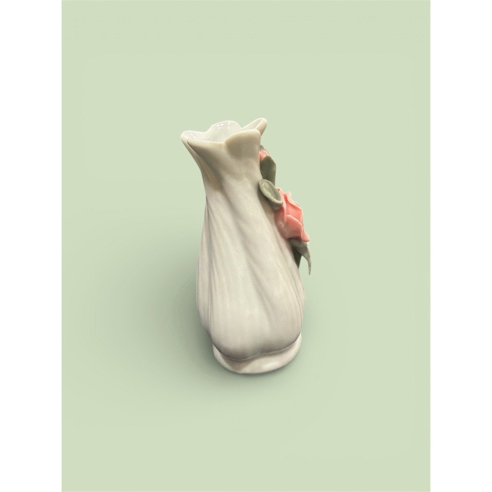 Petite Porcelain Rose Bud Vase | Delicate Floral Accent for Romantic Spaces