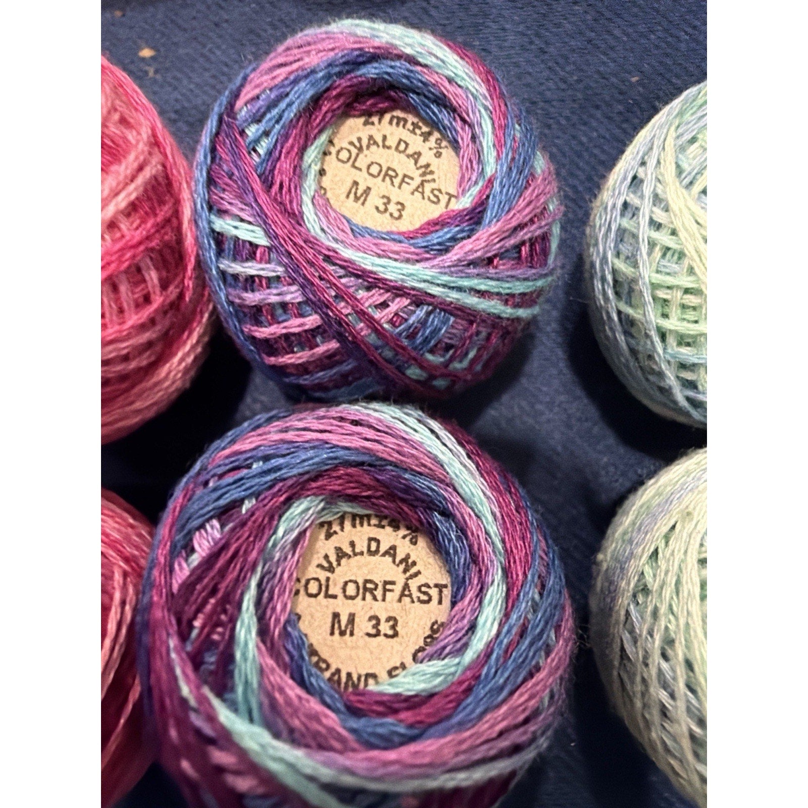 Valdani Pearl Cotton Coral Reef Conservatory 8 Ball Thread Collection