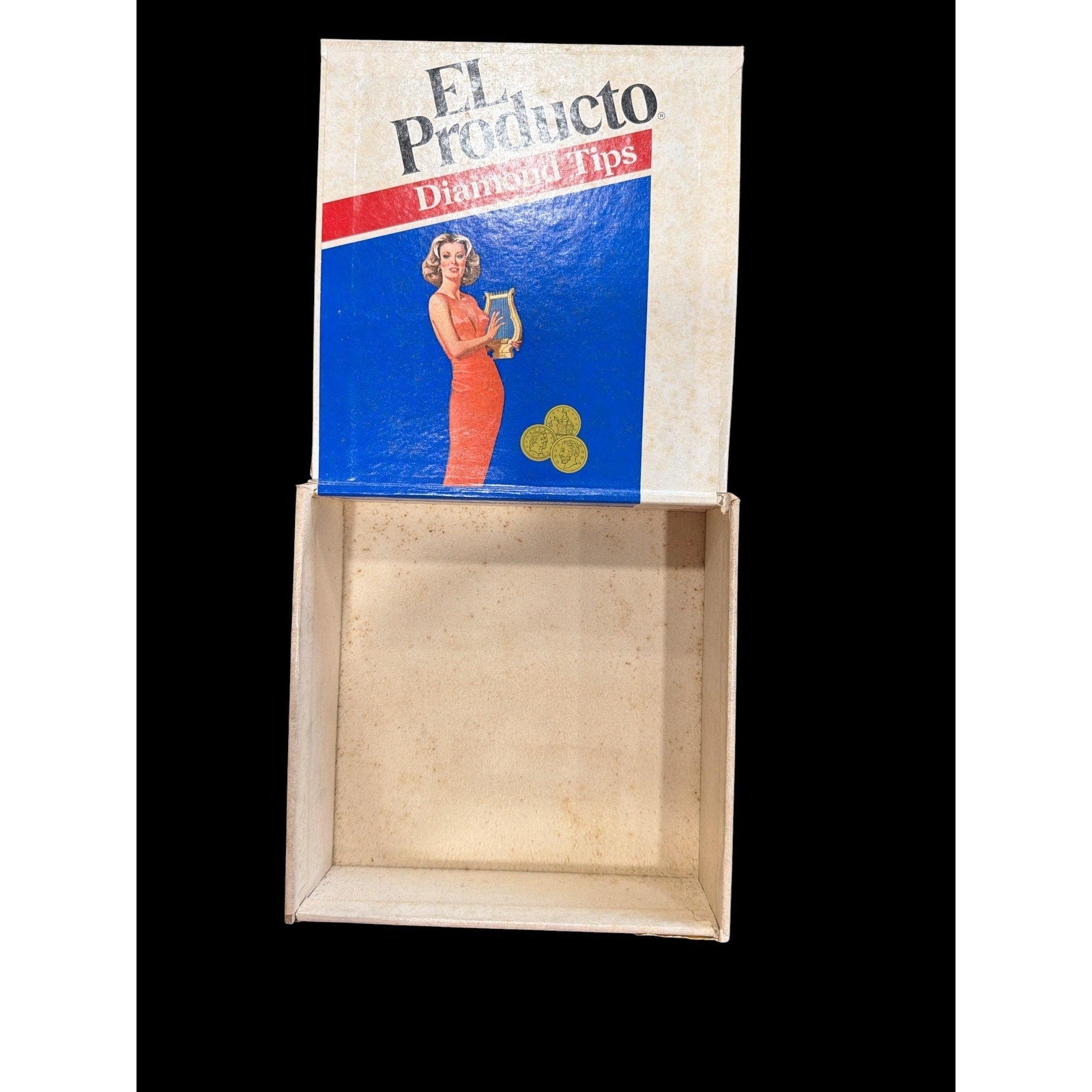 Vintage El Producto Diamond Tips Cigar Box 1950s Tobacciana