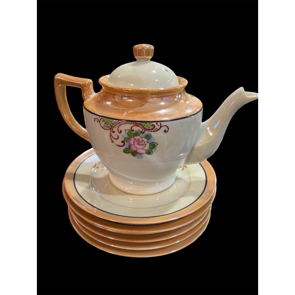 Vintage Made in Japan Porcelain Tea Set 17 Pc Floral Tea Service