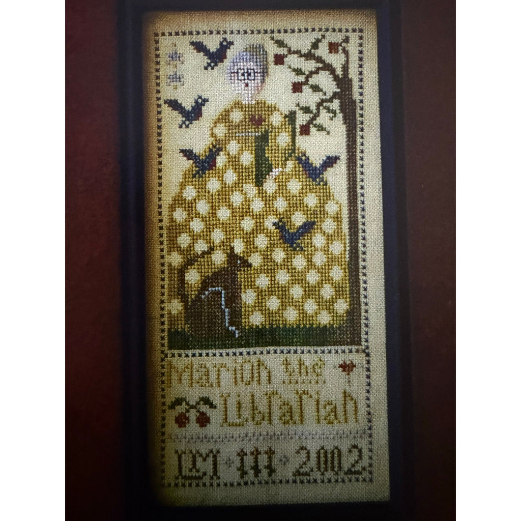 La-D-Da Marion the Librarian Cross Stitch Sampler NOS
