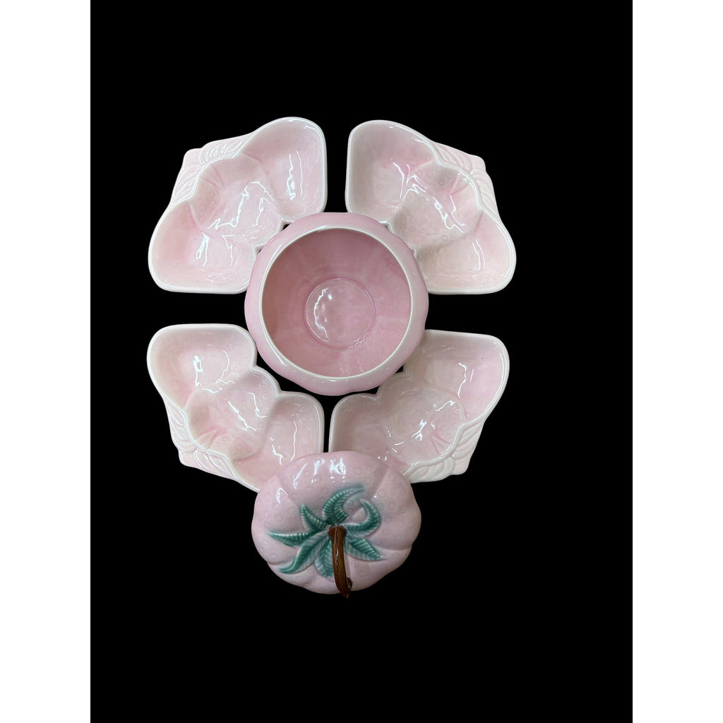 Vintage Belmar California Pink Strawberry Pottery 6 Piece Serving Set – additional view 6