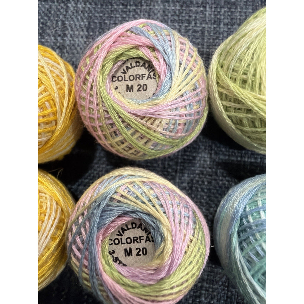 Valdani Colorfast Thread Lot 8 Easter Pastels Palette M38 M20 M12 O543 M24