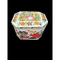 Vintage Daher Floral Tin Box England Courting Couple Butterfly Octagonal – main view