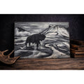 Original Buffalo Painting Bison Wall Art Rustic Western Lodge Cabin Decor