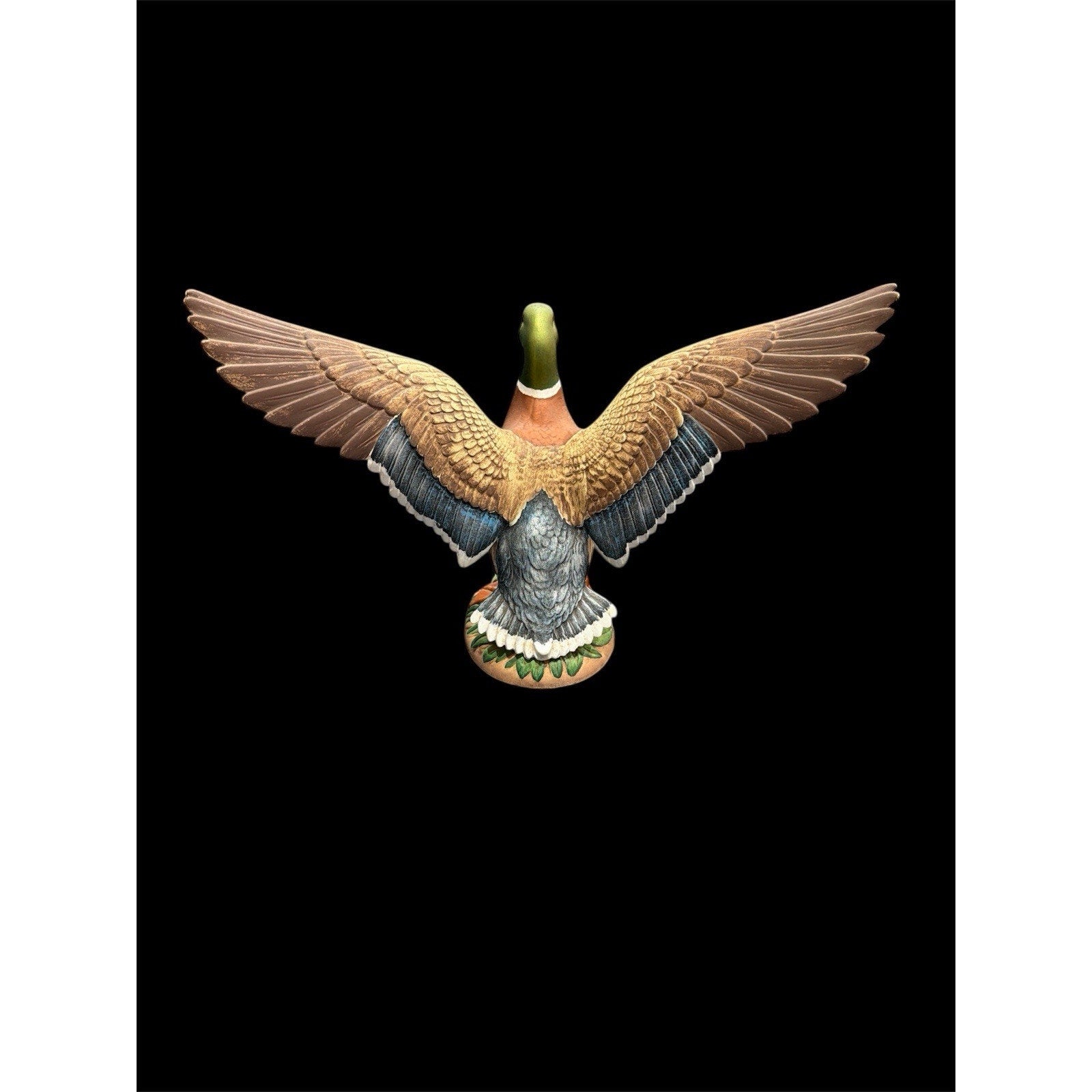 Vintage Holland Mold Mallard Duck Figurine, Large Flying Duck Ceramic Sculpture