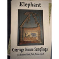 Carriage House Samplings Elephant Cross Stitch Pattern Primitive