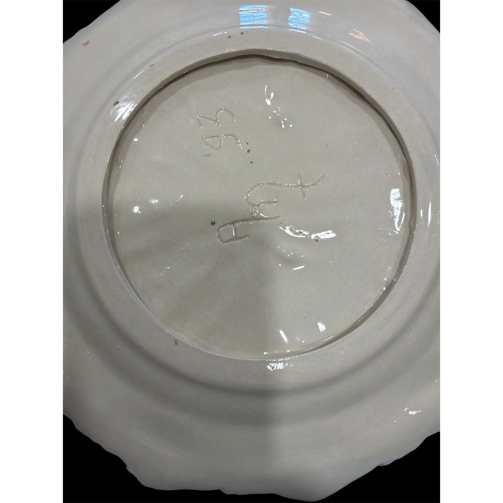 Signed Studio Pottery Bunny Platter Handmade Rabbit Plate 11 Inch