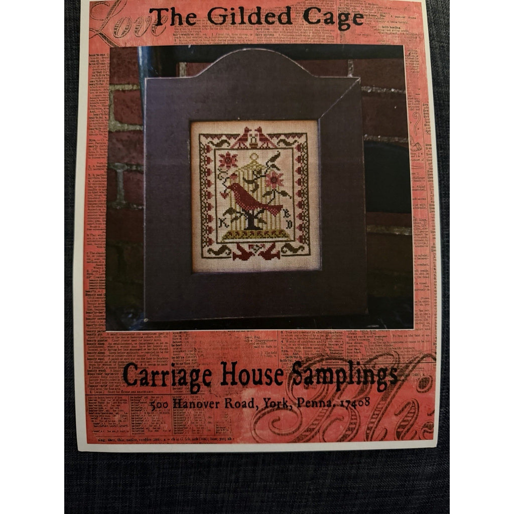Carriage House Samplings The Gilded Cage Cross Stitch Pattern Kathy Barrick