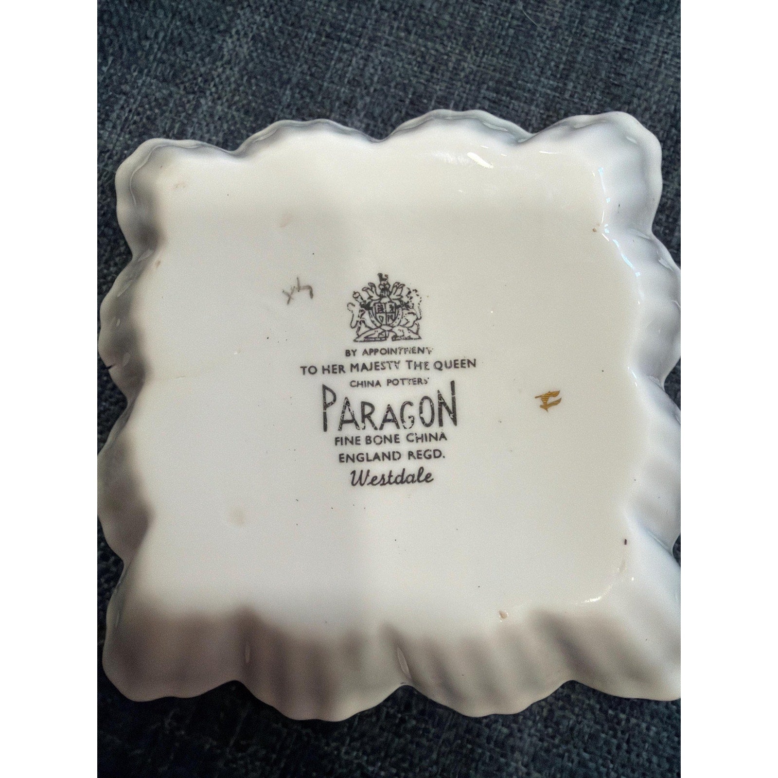 Vintage Floral Vanity Set Paragon Bone China Dish Trinket Box Plate Cottage
