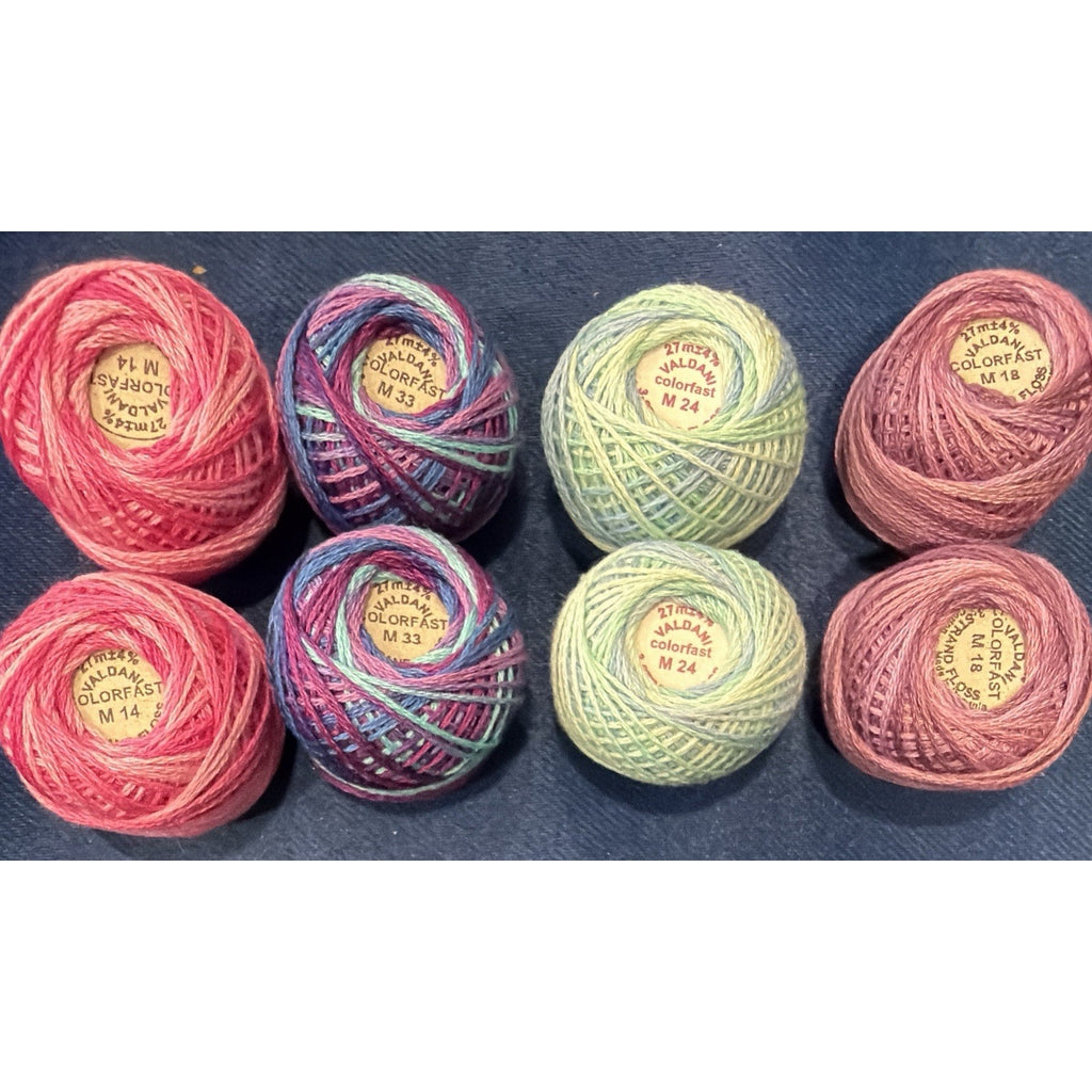 Valdani Pearl Cotton Coral Reef Conservatory 8 Ball Thread Collection