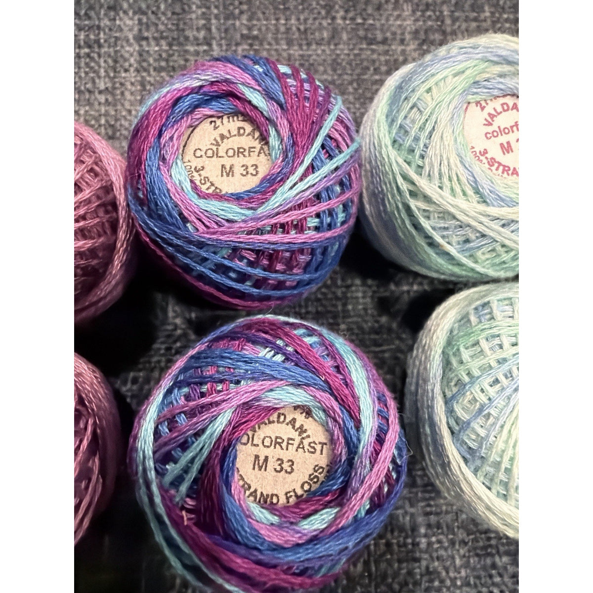 Cotton Candy Lagoon Valdani Cotton Thread Lot 8 Balls M33 M18 M24