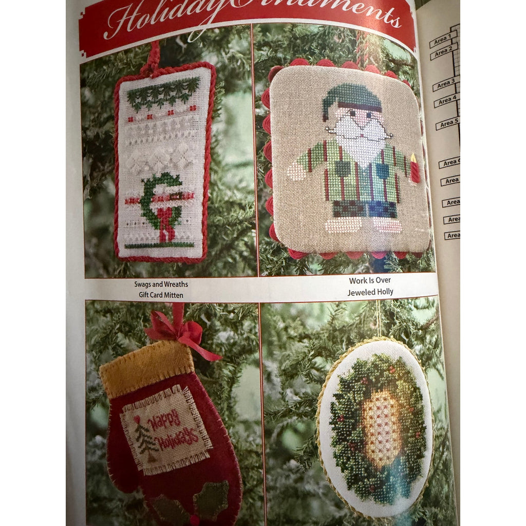 Just CrossStitch Christmas 2009 Magazine Gingerbread Santa Holiday Patterns