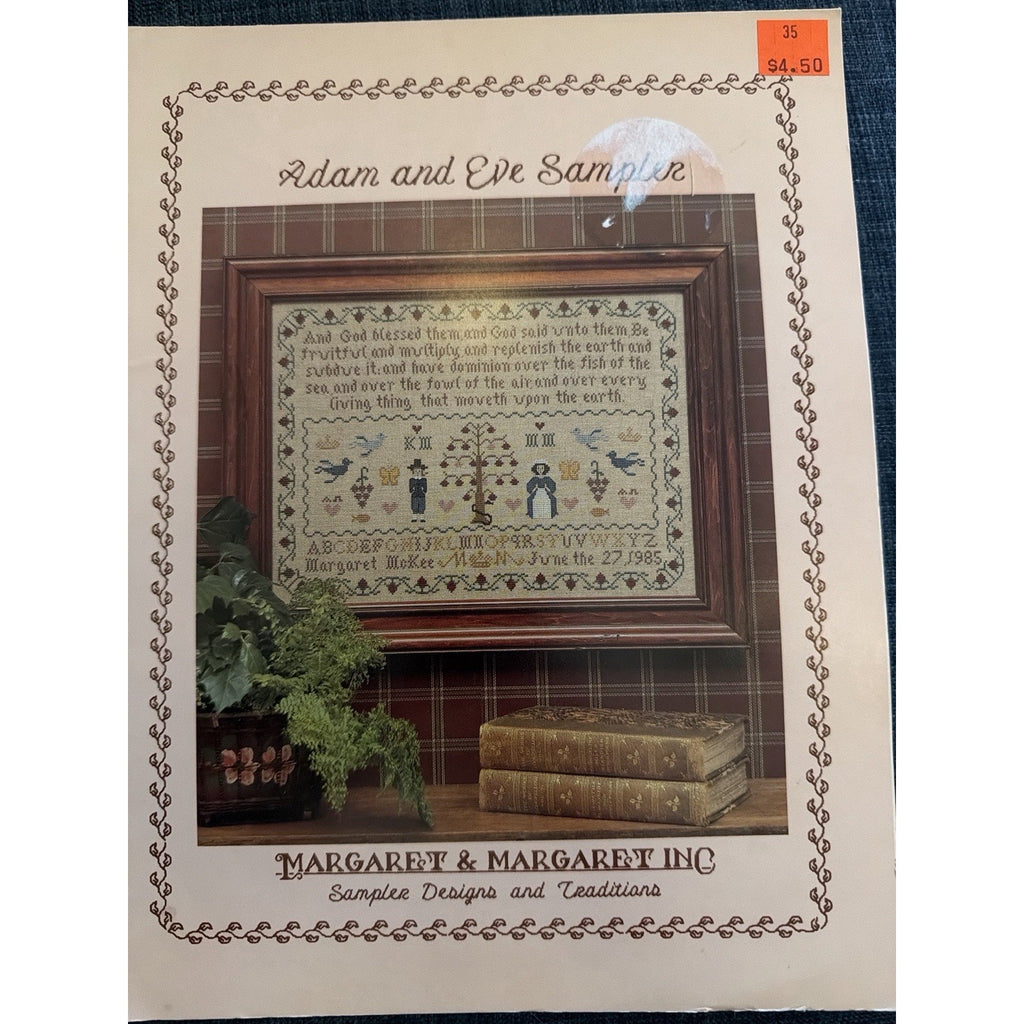 Margaret & Margaret Adam Eve Sampler Cross Stitch Pattern Biblical