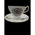 Vintage Queen Anne England Plymouth Rock Massachusetts Teacup Saucer Set