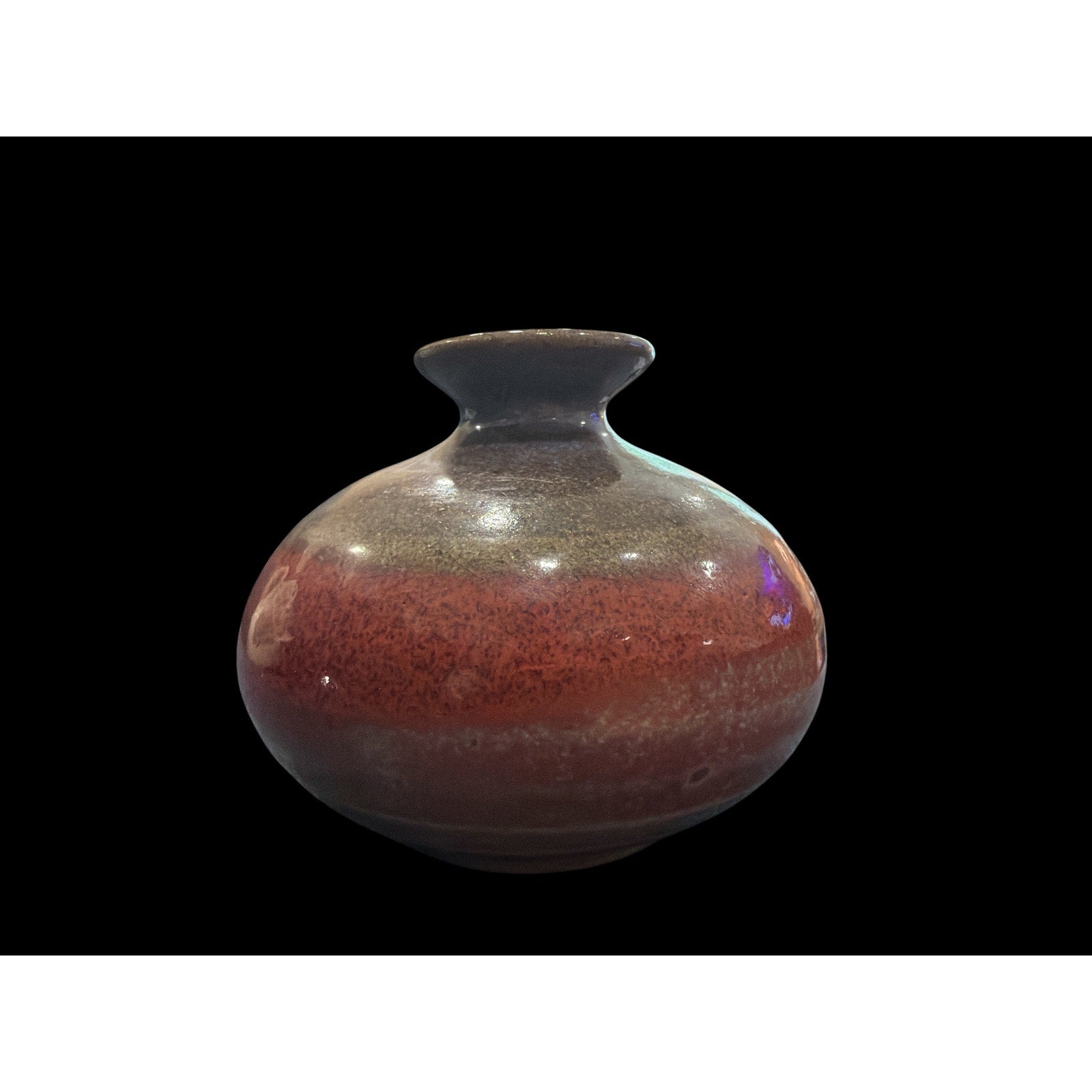 Vintage Signed Appalachian Studio Pottery Vase, Hand Thrown Stoneware Bud Vase
