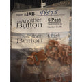 JABCO 44575 Gingerbread Man Buttons Set of 6 NOS Just Another Button Co