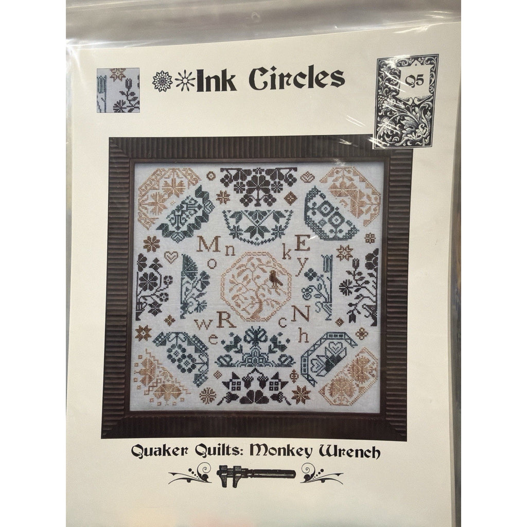 INK CIRCLES Quaker Quilts Monkey Wrench S5 Cross Stitch Pattern