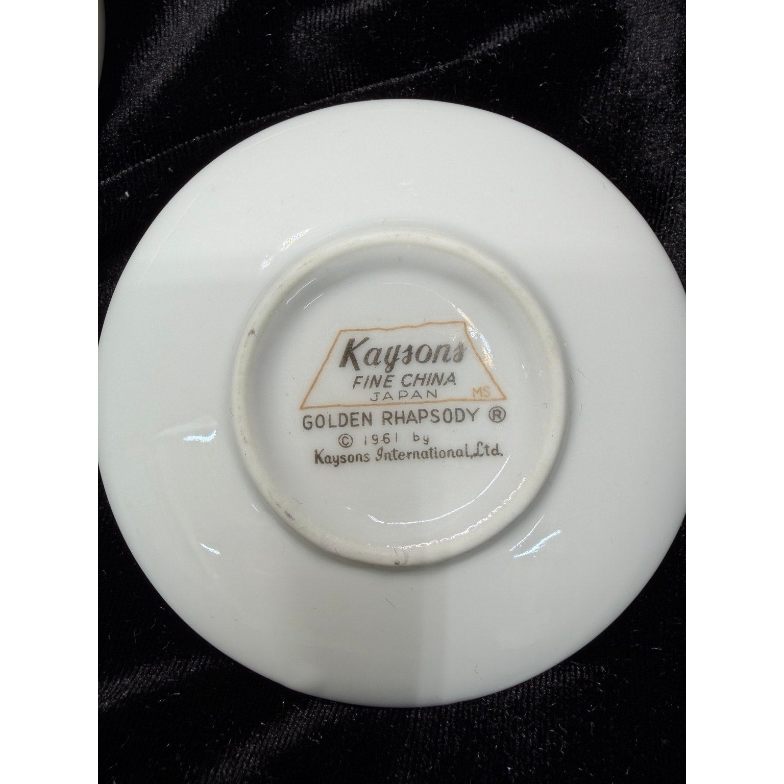 Vintage Kaysons Golden Rhapsody Butter Pats Set of 8 Japan Fine China 1961