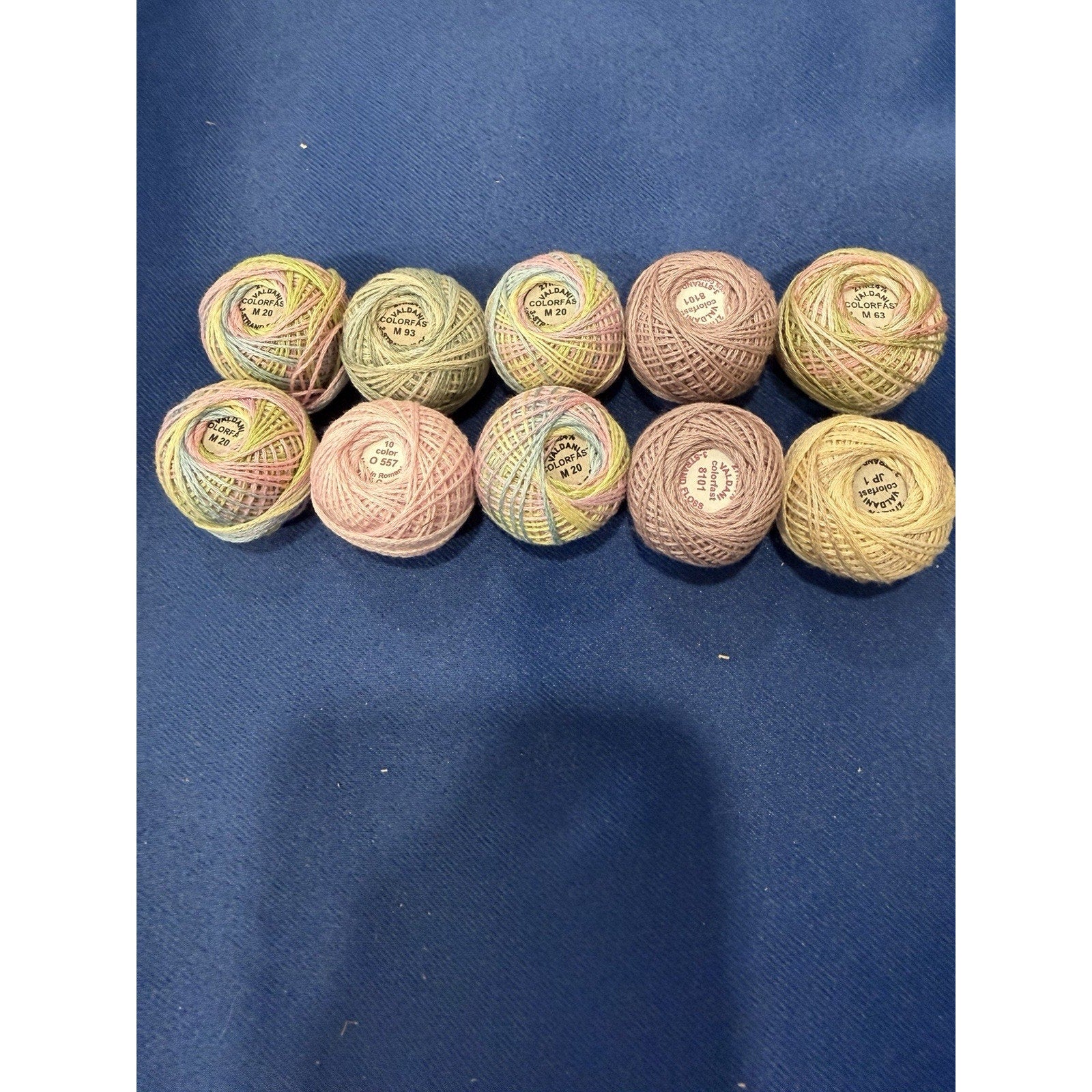 Valdani Pearl Cotton Pastel Garden Party 10 Ball Thread Collection