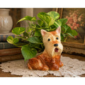 Vintage Royal Copley Scottie Dog Planter, Mid Century Ceramic Scottish Terrier