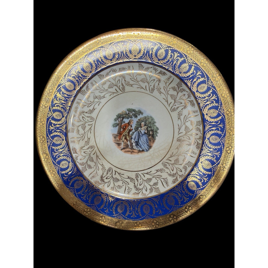 Vintage Taylor Smith & Taylor Bromley Dinner Plates Set of 8 22K Gold