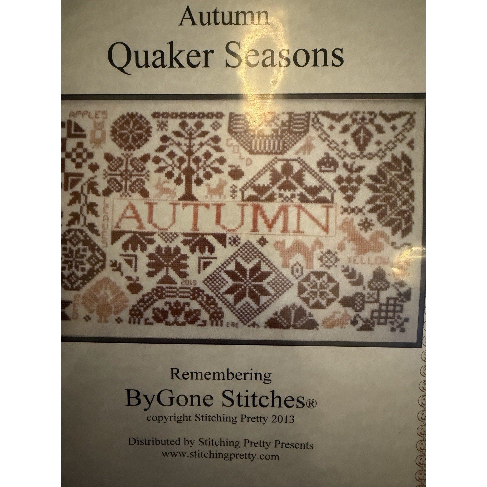 ByGone Stitches Quaker Seasons Set of 4 NOS Cross Stitch Patterns