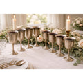 Vintage Silver Goblet Set Medieval Banquet Cups Wedding Chalices Salem