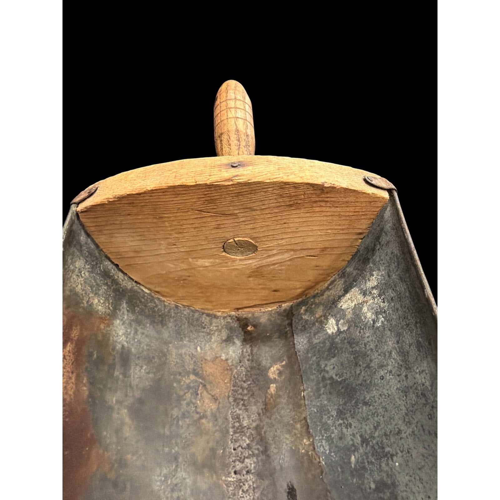 Primitive Handmade Grain Scoop, Antique Rustic Farm Feed Scoop