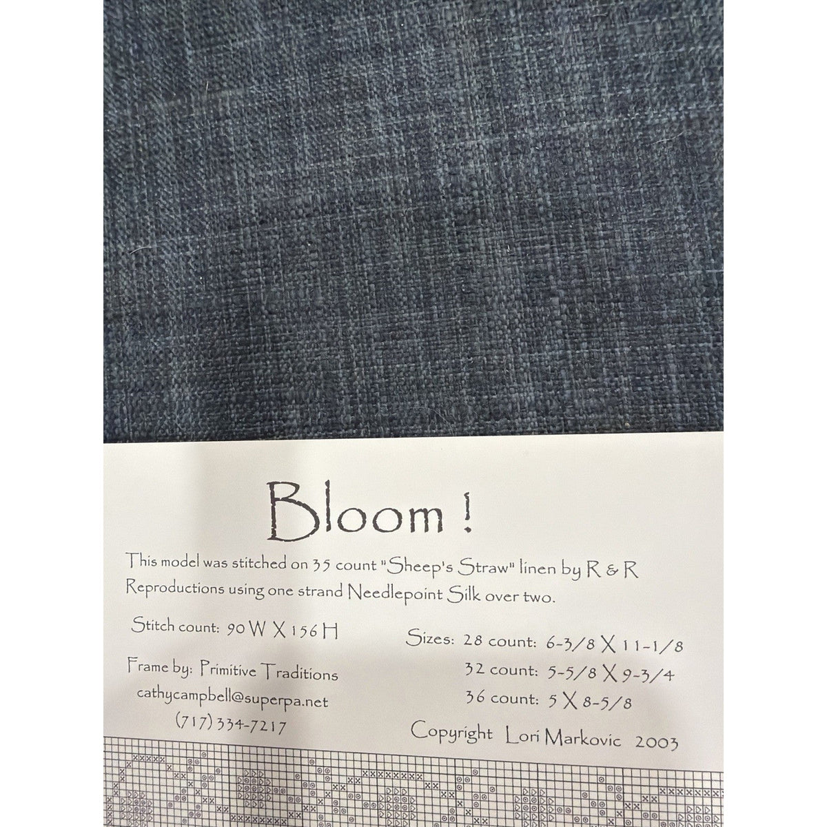 La-D-Da Bloom Lori Markovic Floral Cross Stitch Chart NOS