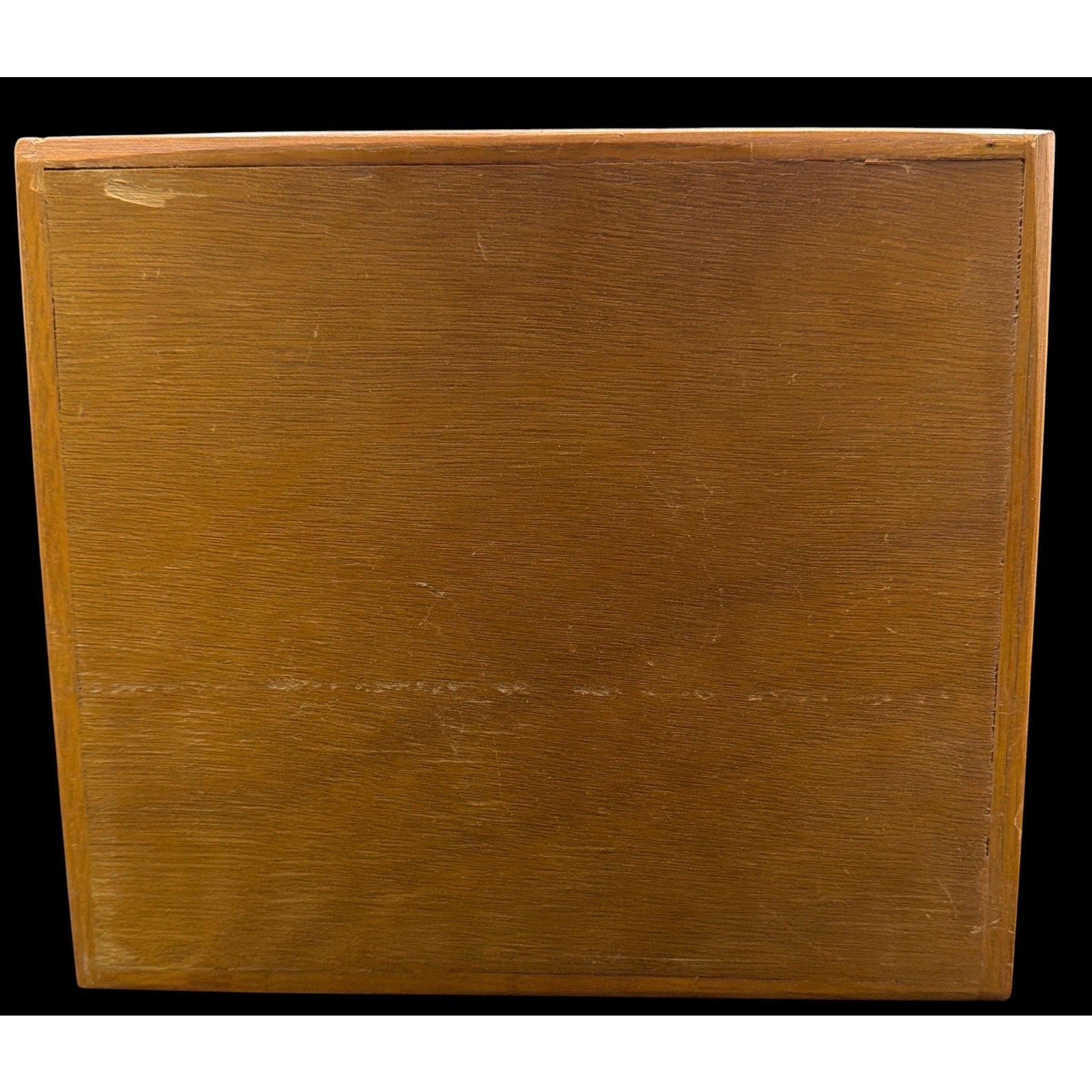 Vintage 1968 Wooden Recipe Box: Dovetail Farmhouse Kitchen Organizer