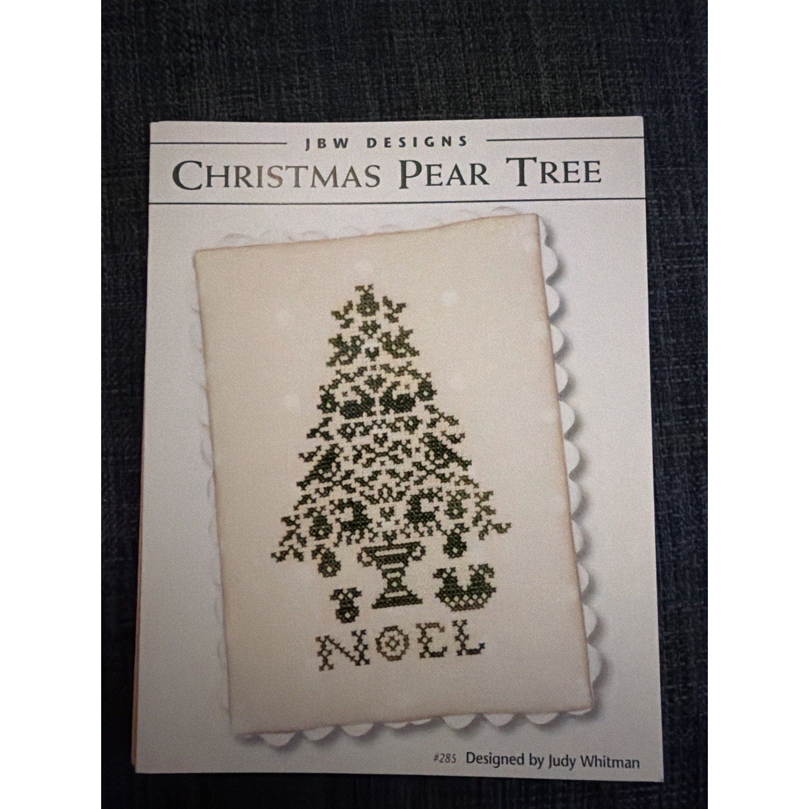 JBW Designs Christmas Pear Tree #285 Cross Stitch Pattern NEW