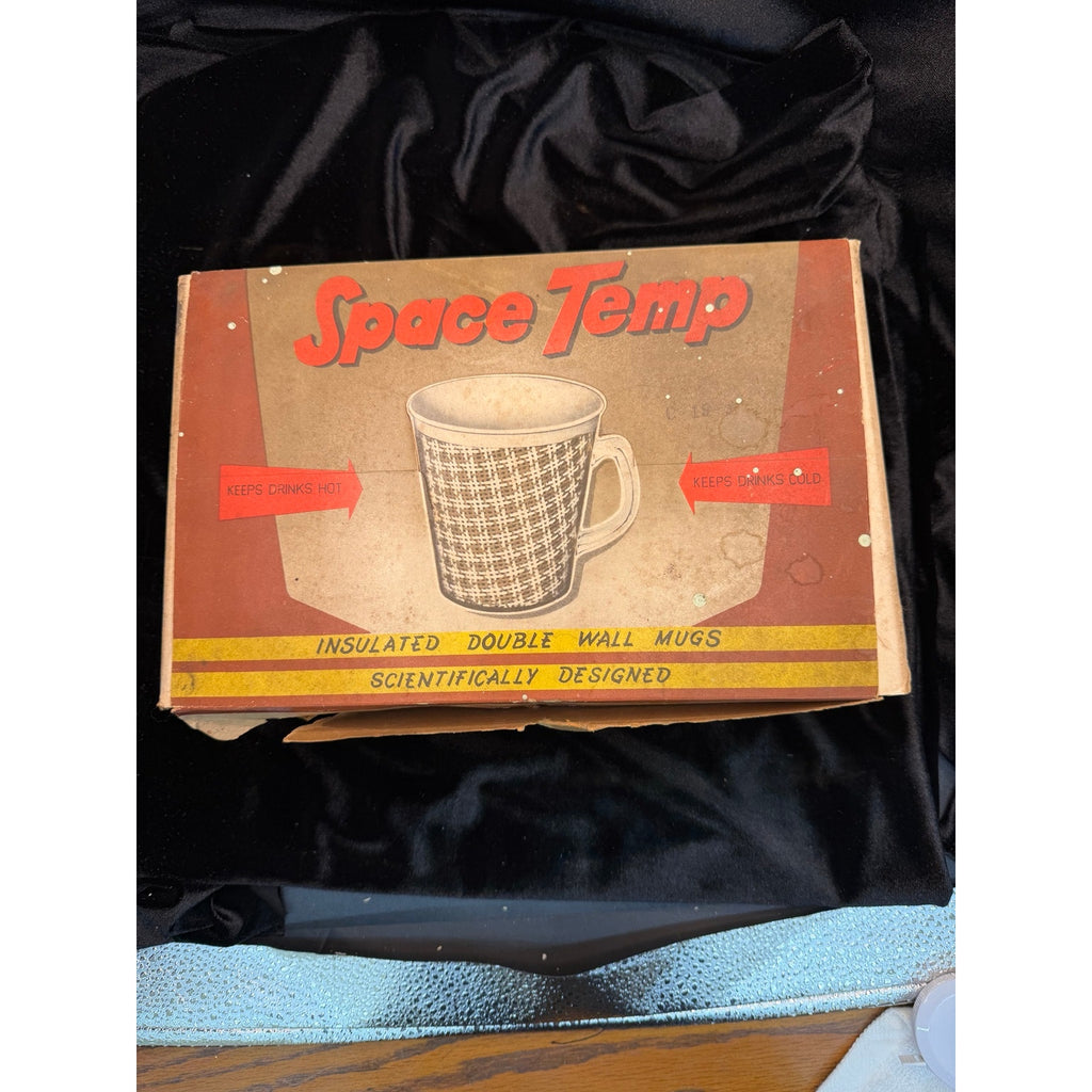 Vintage Space Temp Insulated Mug Set of 6 in Box Mid Century Hong Kong