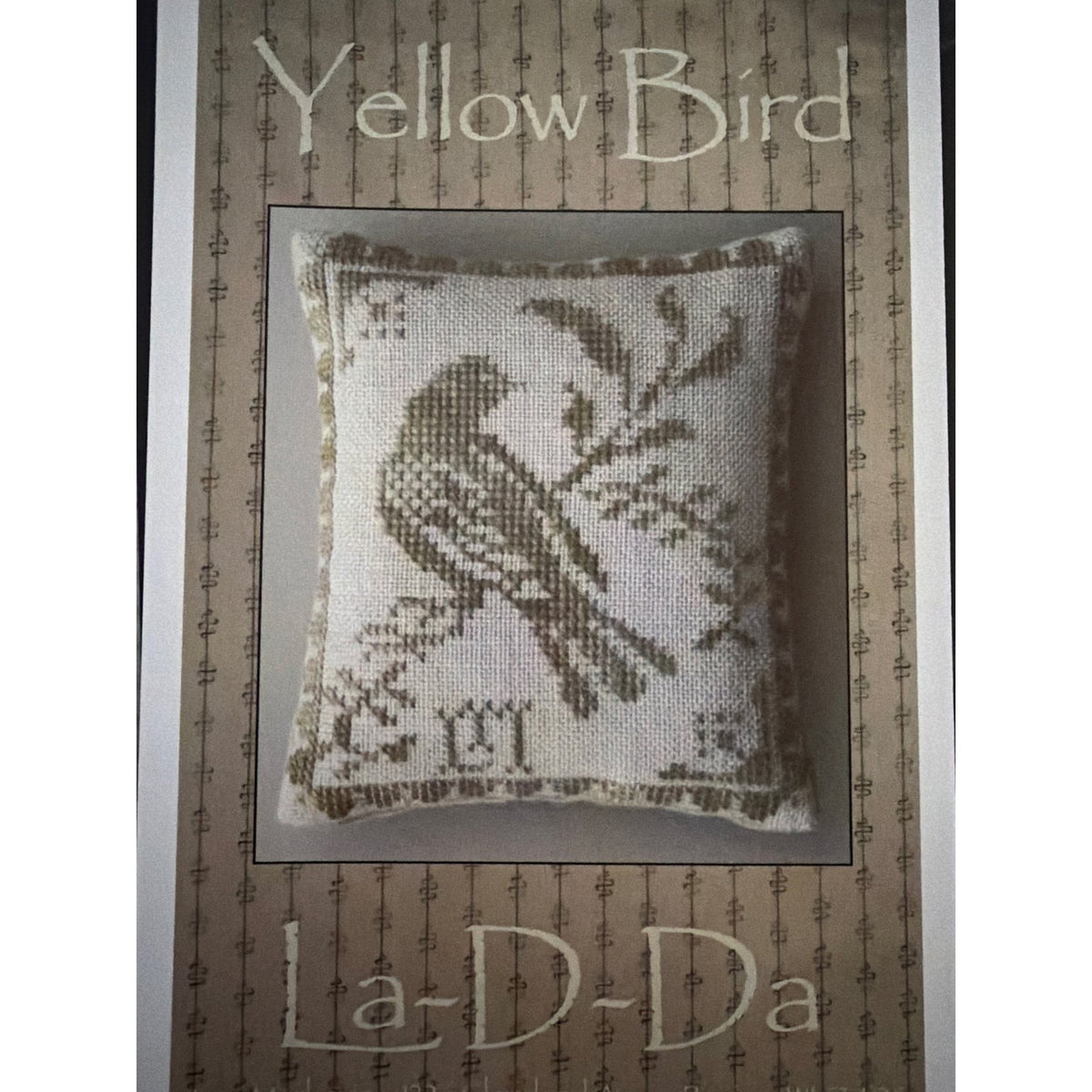 La-D-Da Yellow Bird Cross Stitch Pattern Primitive Bird NOS
