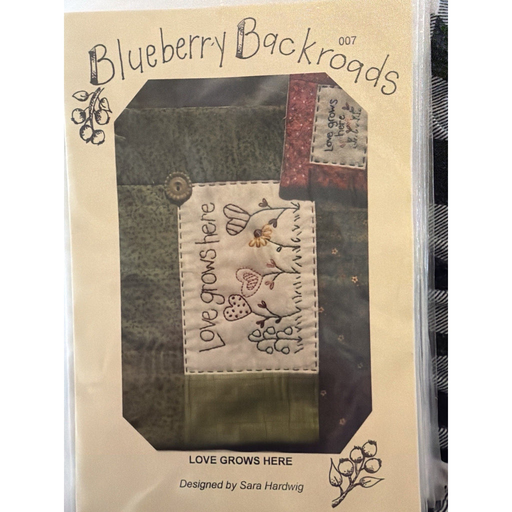 Blueberry Backroads Love Grows Here Embroidery Pattern 007