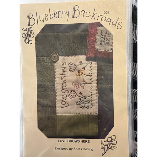 Blueberry Backroads Love Grows Here Embroidery Pattern 007