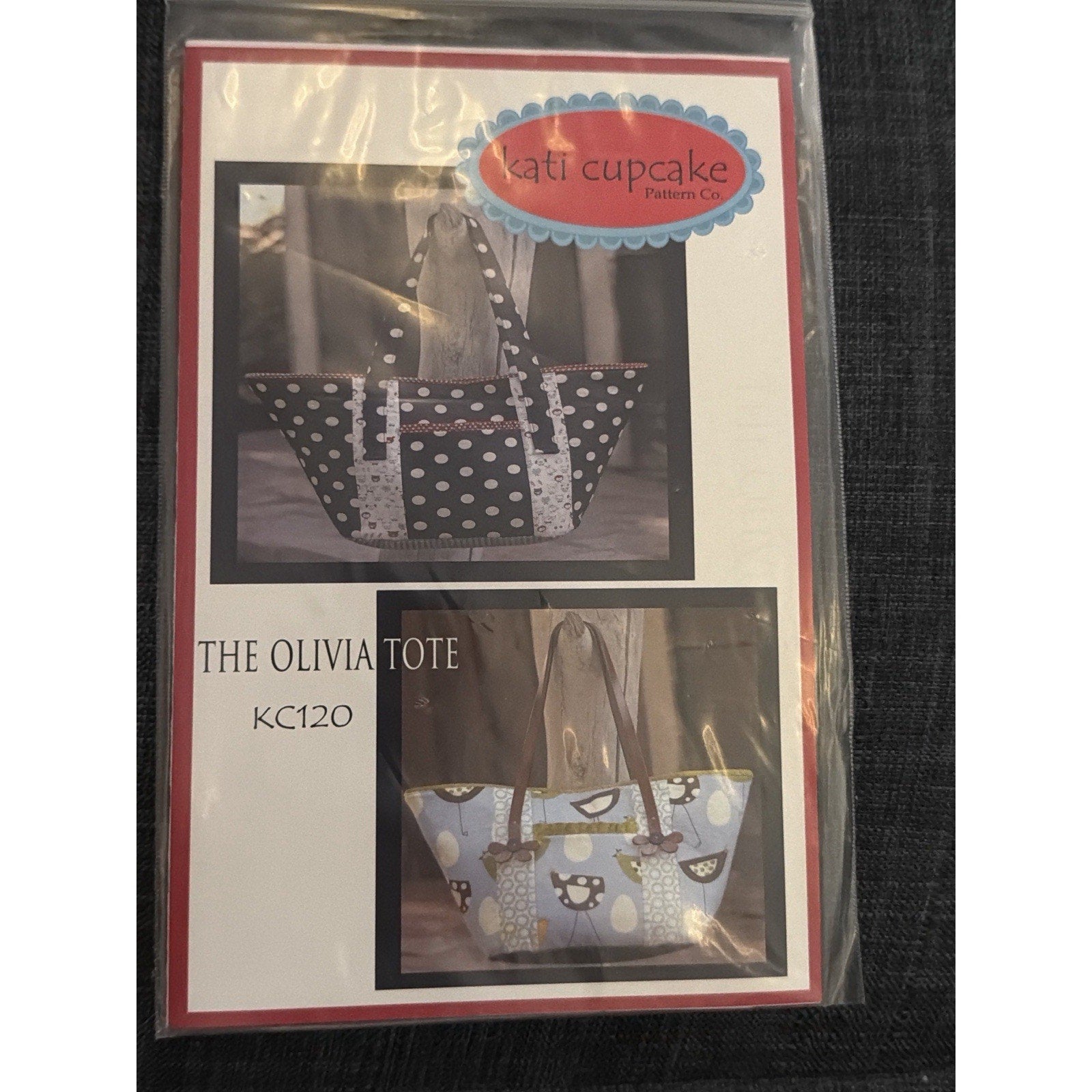 Kati Cupcake Olivia Tote KC120 Sewing Pattern Large Tote Bag Purse