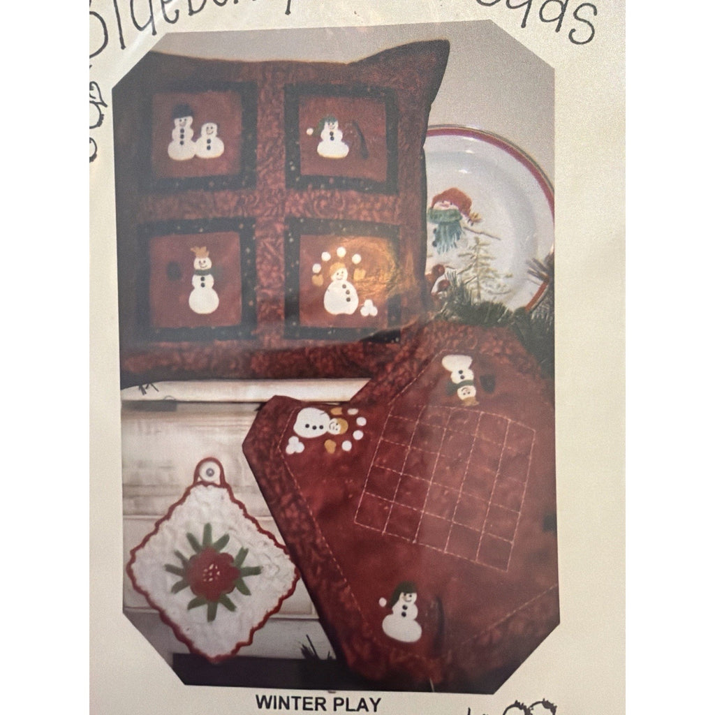 Blueberry Backroads Winter Play Quilt Kit w Buttons Pattern NOS