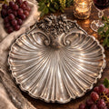 Reed & Barton Shell Platter 16” Silverplate Grape Feet Vintage Serving Tray