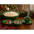 Hazel Atlas Moderntone Christmas Green Platonite Glassware 7 Piece Set – main view