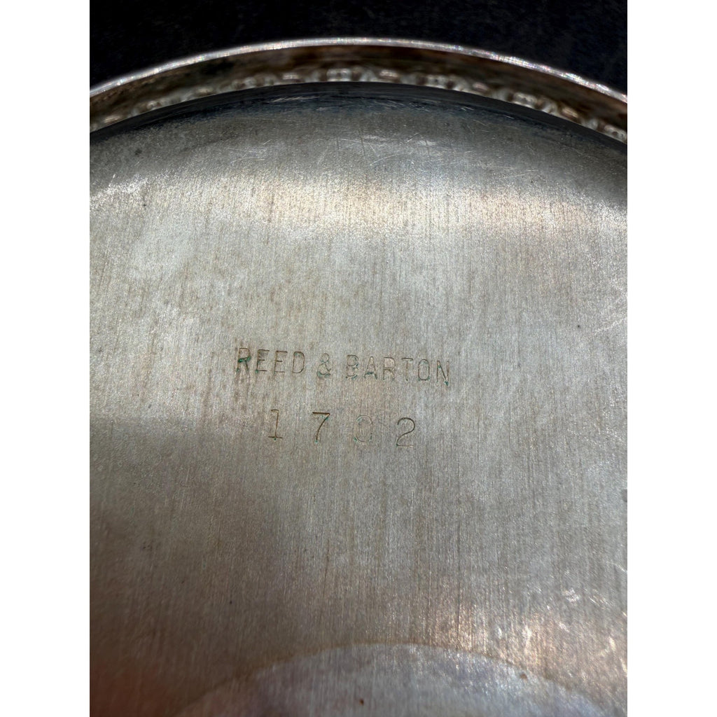 Vintage Reed & Barton Silver Plated Vanity Dish, Pierced Gallery Jewelry Holder