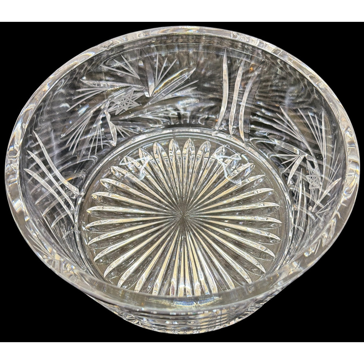 Vintage Heavy Cut Crystal Bowl 8” Starburst Centerpiece 4.25 Lbs – additional view 10