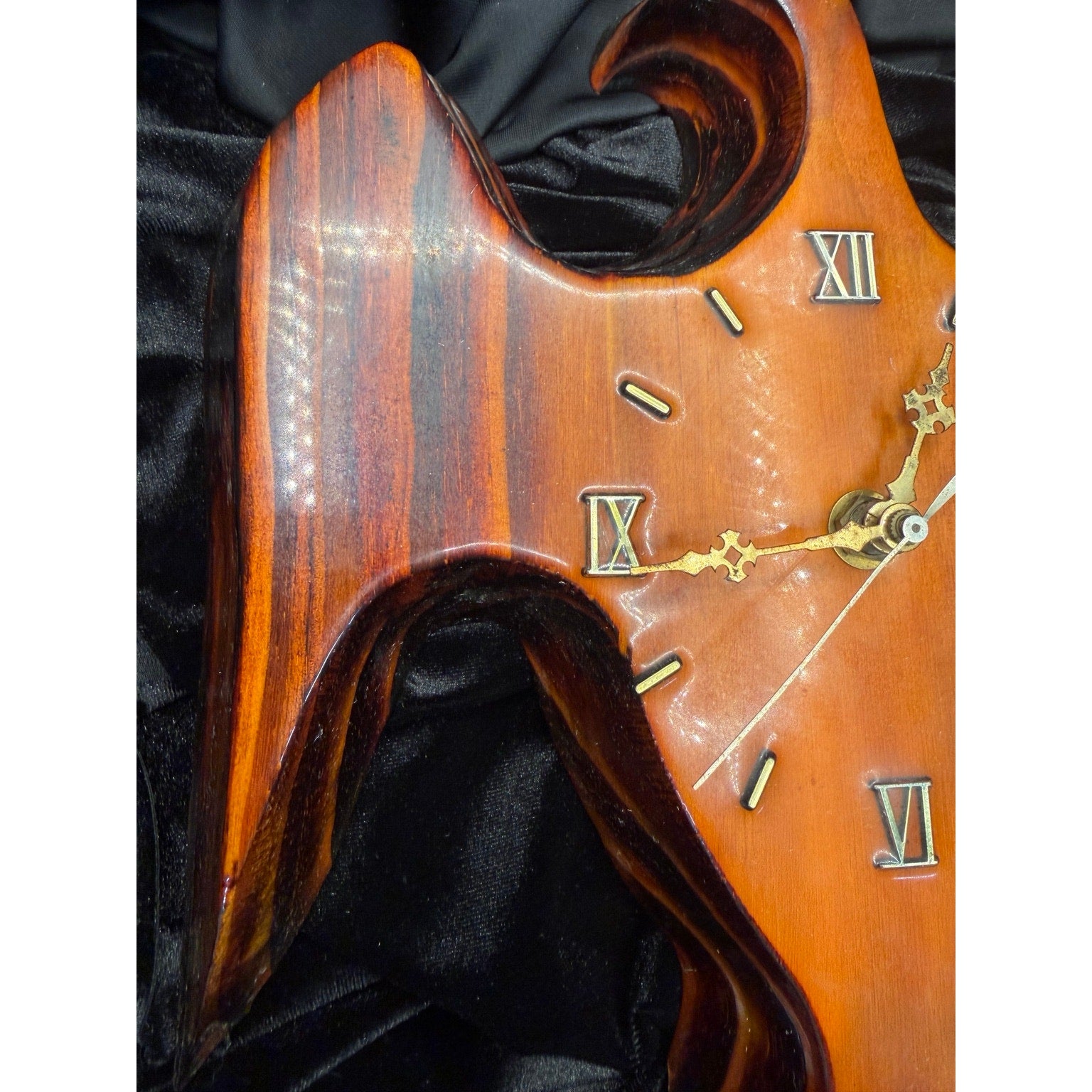 Vintage Solid Wood Eagle Wall Clock Working Quartz Rustic Cabin Lodge Decor