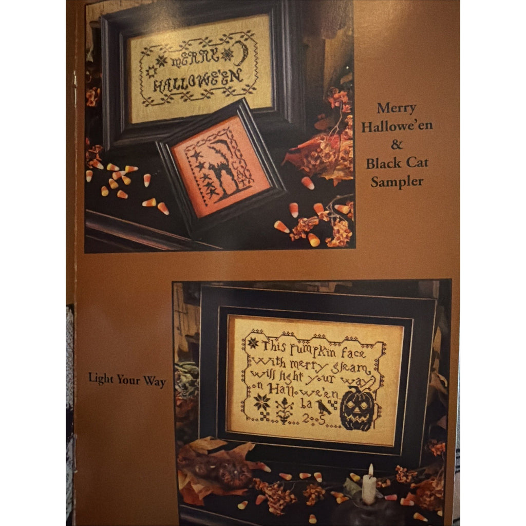 Blackbird Designs TRIX OR TREAT Halloween Cross Stitch Pattern OOP
