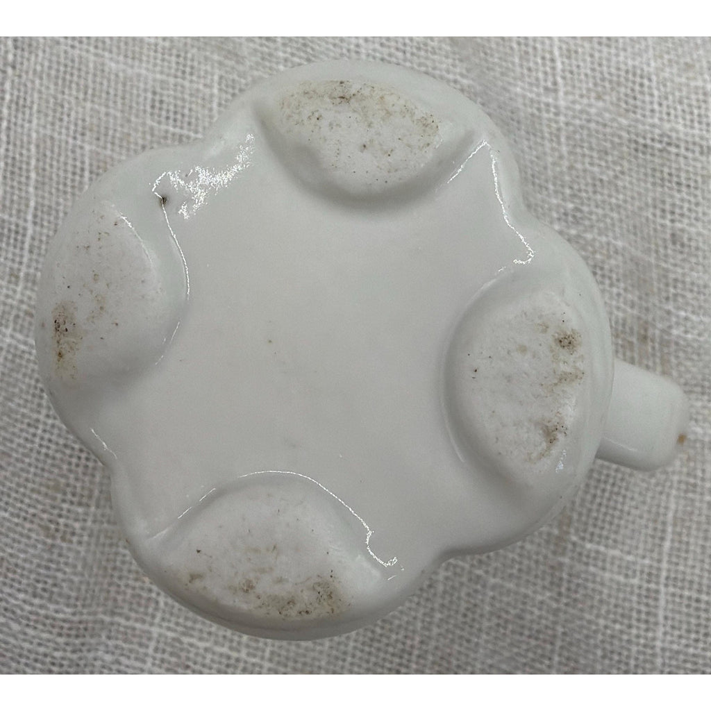 Vintage Mini Porcelain Creamer Bud Vase Blue Floral Gold Trim Tiny Vase