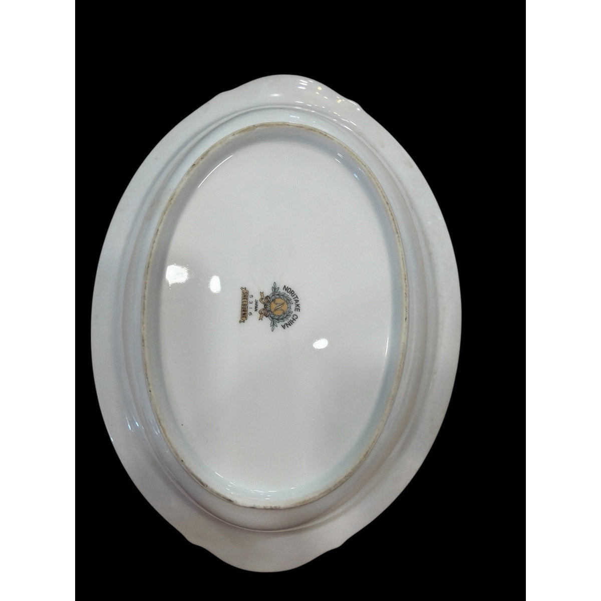 Noritake Shelburne 5316 Oval Serving Platter Vintage Japan Floral Gold Trim