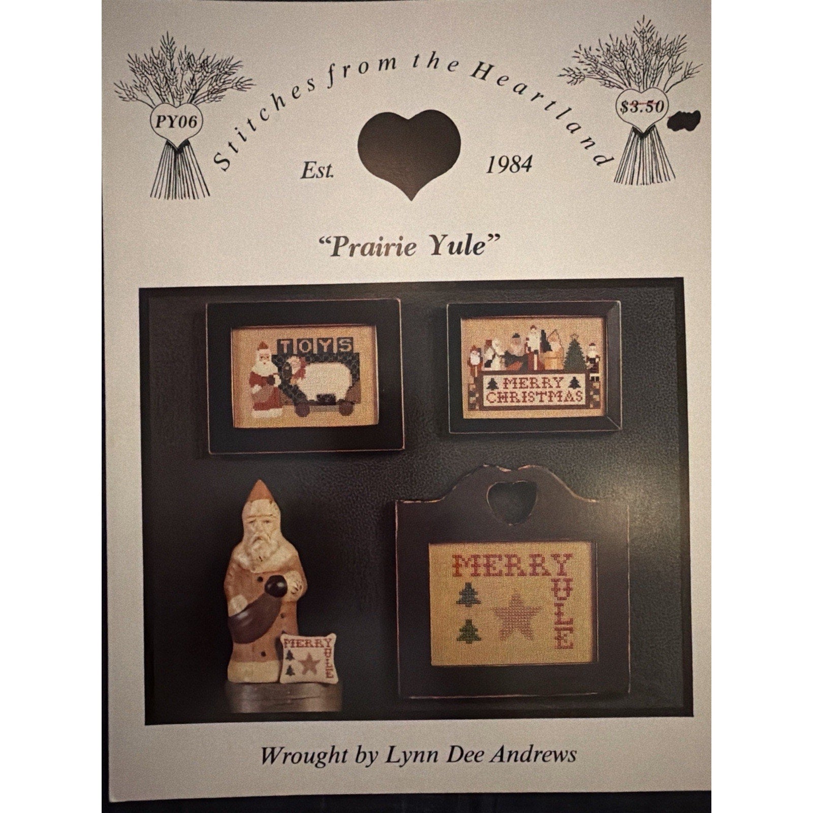 Prairie Yule PY06 Lynn Dee Andrews Primitive Christmas Cross Stitch Pattern